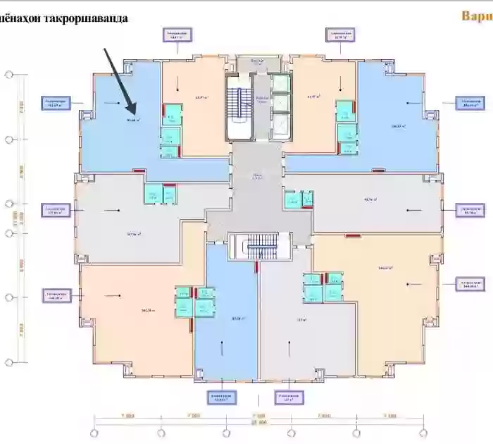 3-к квартира, 6 этаж, 112.69 м², Старый Аэропорт