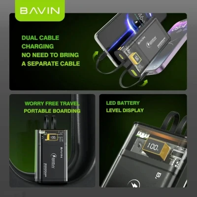 Внешний аккумулятор Power Bank BAVIN PC1003S 20000mAh — миниатюра 3