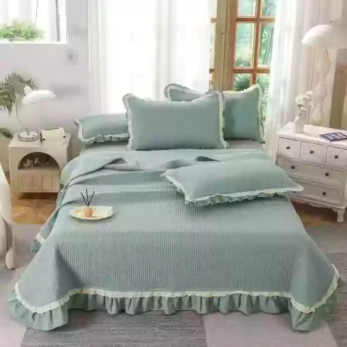 качественный двуспальный летний покрывало 