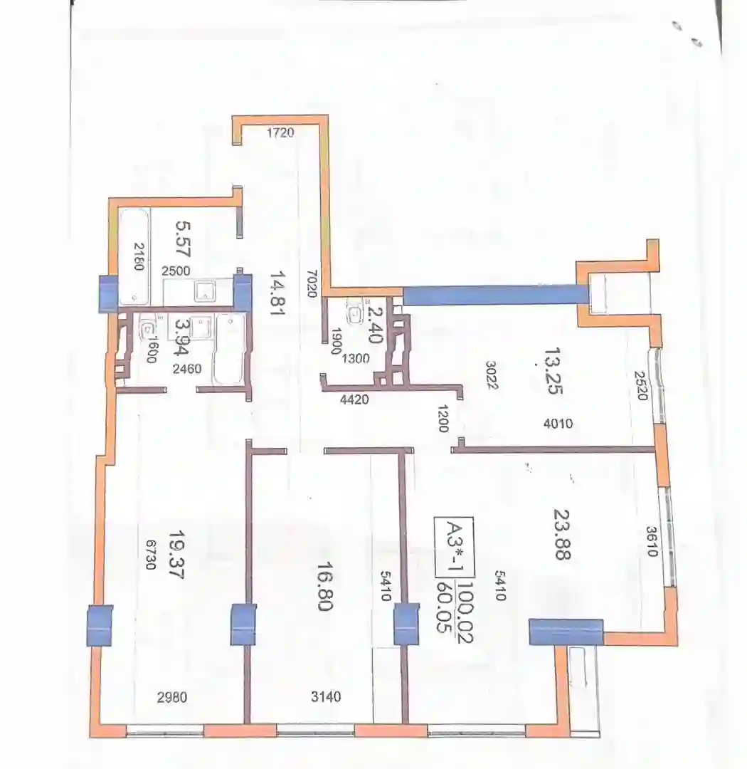3-к квартира, 16 этаж, 100 м², спартак — миниатюра 2