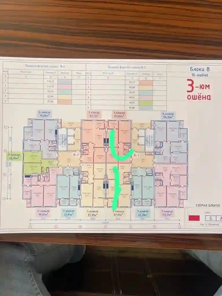 2-к квартира, 3 этаж, 87 м², опера балет куруши кабир — миниатюра 2