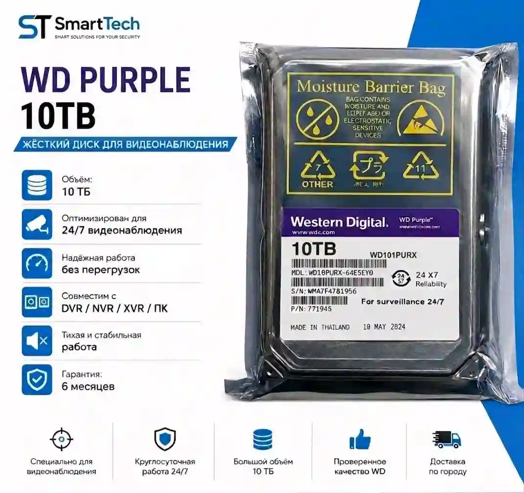  HDD 10TB Western Digital Purp