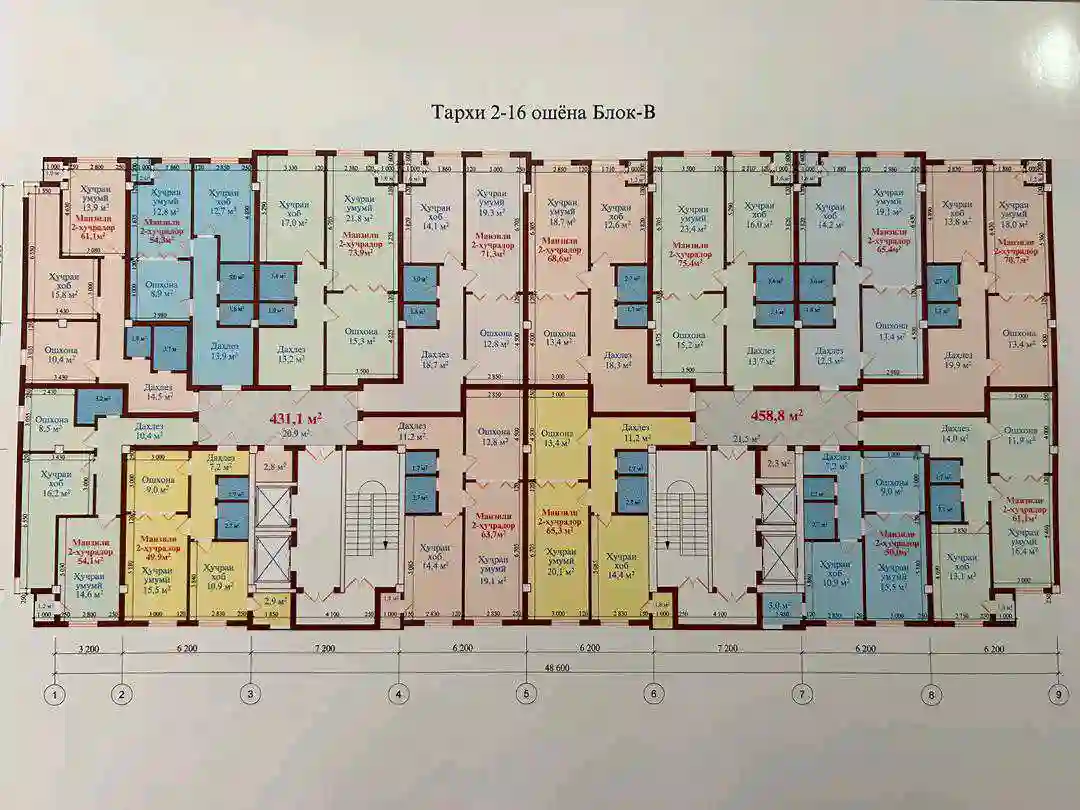 2-к квартира, 3 этаж, 50 м², rudaki — миниатюра 10