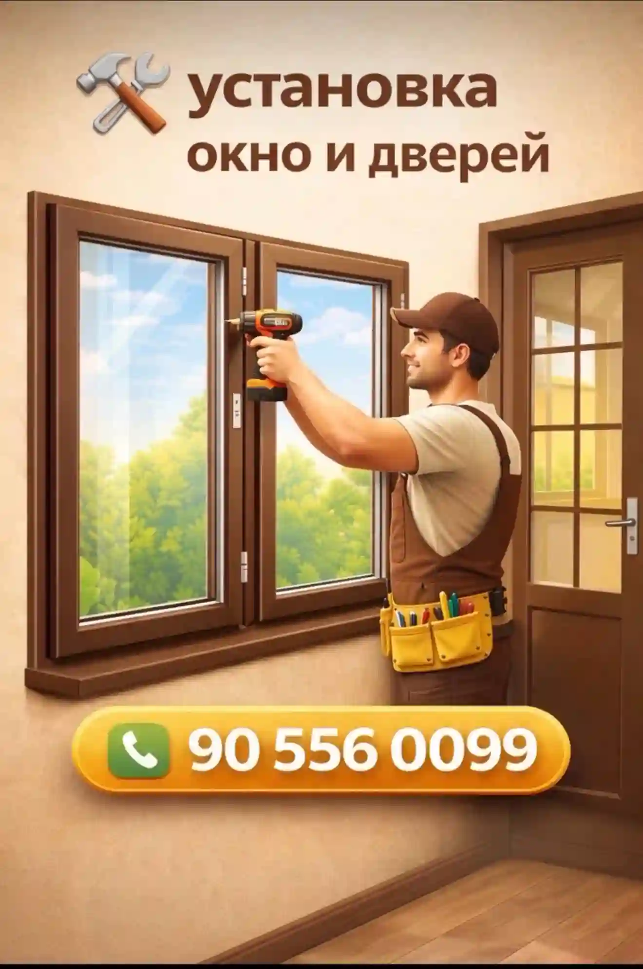 Установка + Ремонт окно  и дверей 