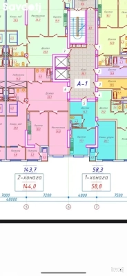 2-комн. квартира, 15 этаж, 144 м², Шохмансур — миниатюра 4