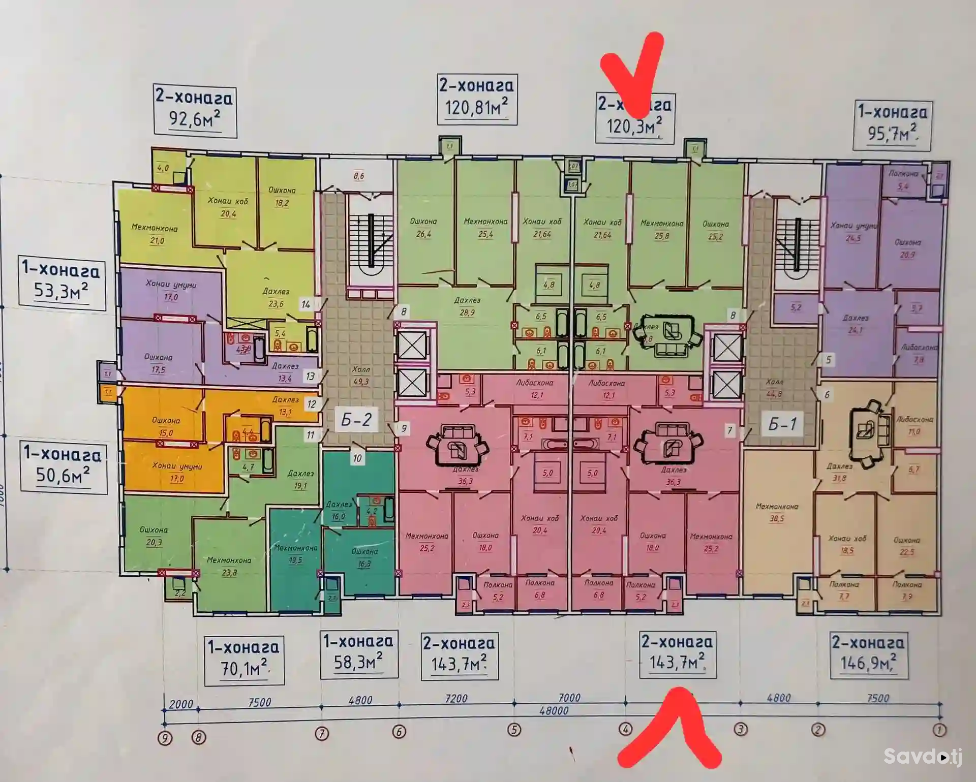 2-к квартира, 8 этаж, 120 м², Опера Балет