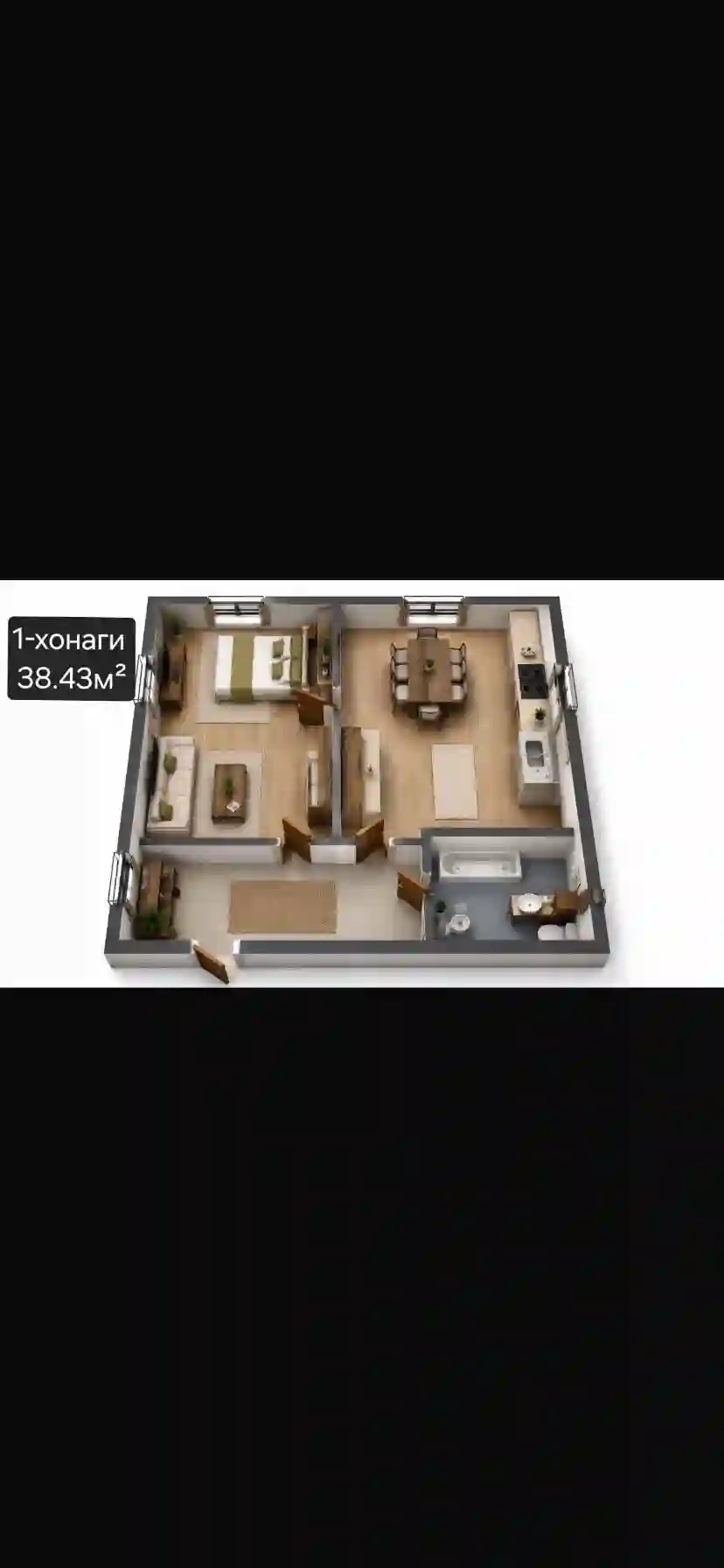 1-к квартира, 9 этаж, 39 м², Гардиши Ленинград пеши масчиди чумахони