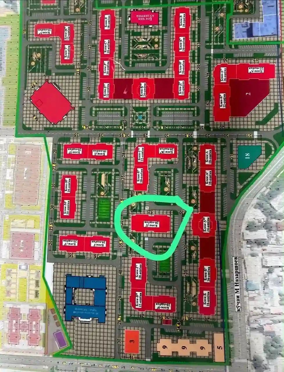 1-к квартира, 14 этаж, 53 м², Шохмансур