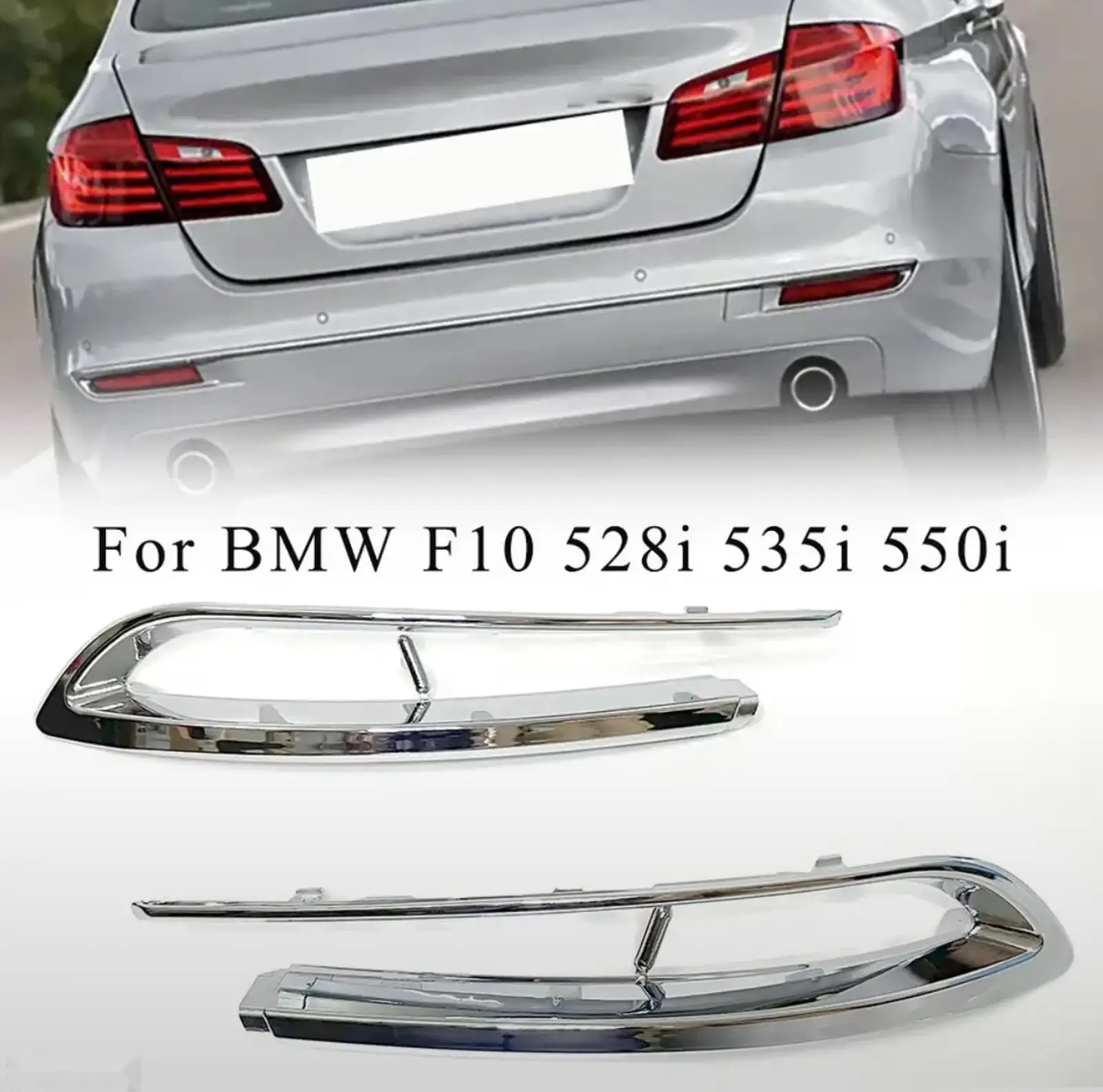 Молдинг заднего бампера BMW F10 Luxury — миниатюра 1