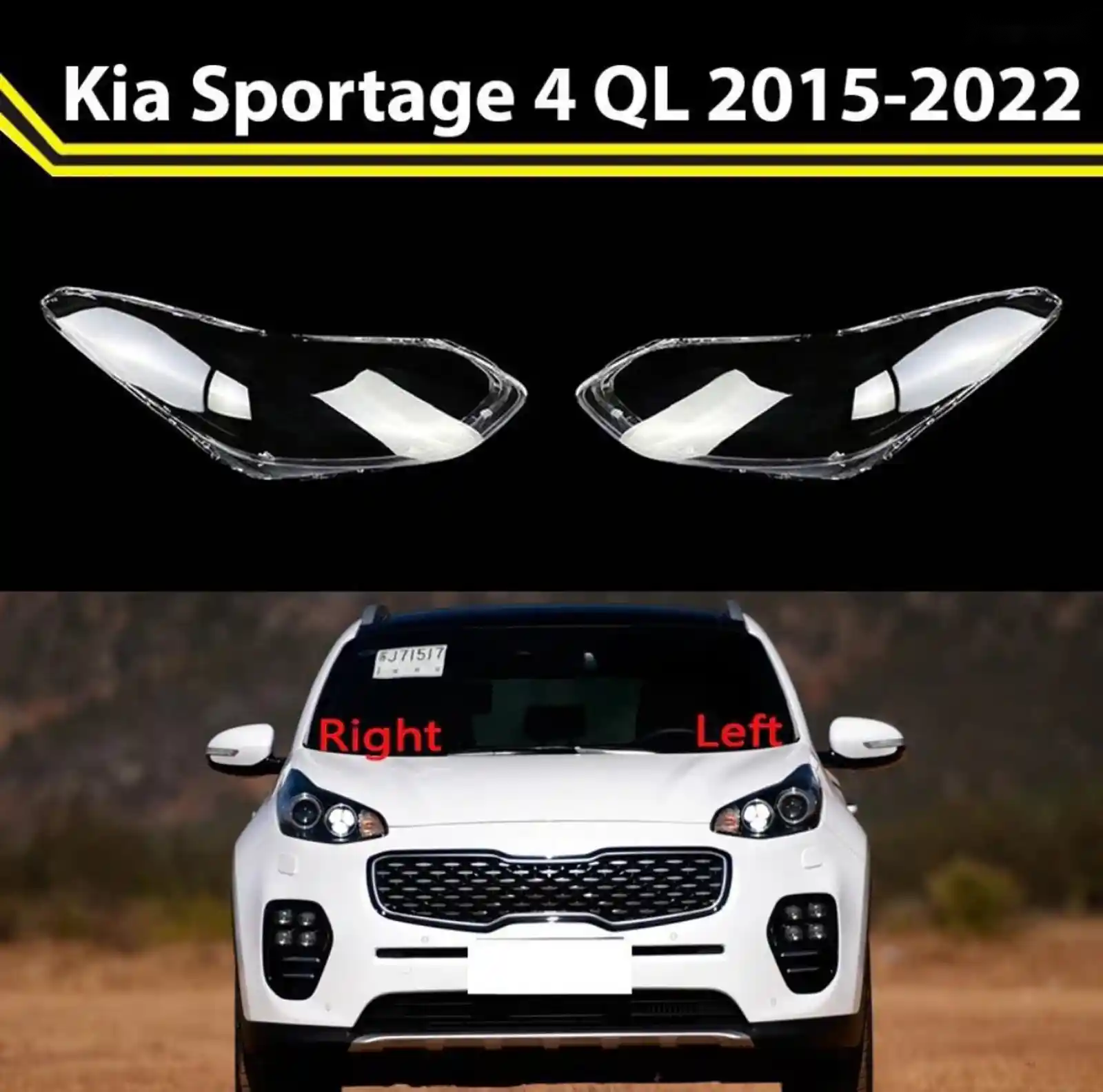 Стекло фары Kia Sportage 2016-2019 — миниатюра 1
