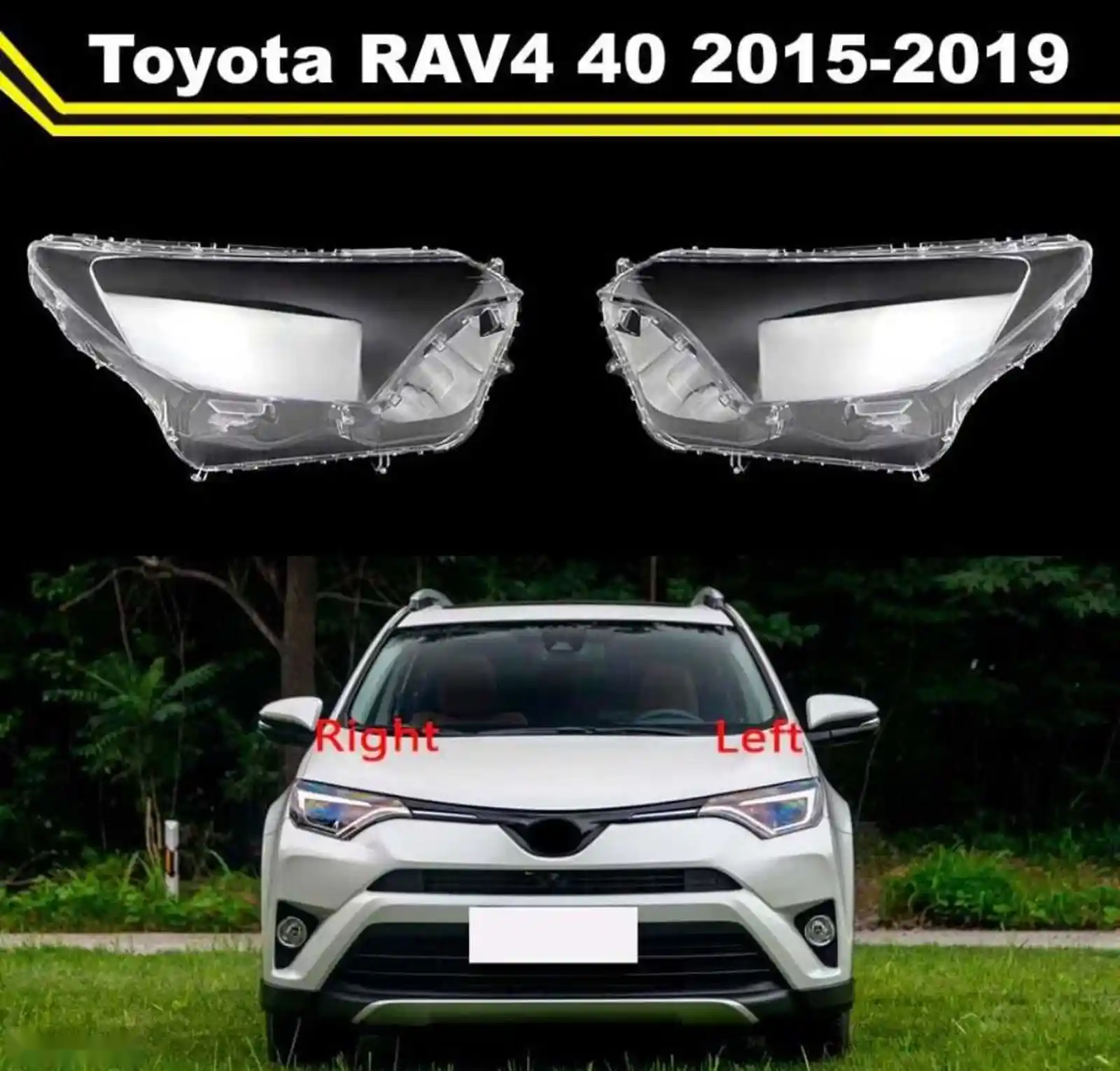 Стекло фары Toyota Rav4 2015-2019 — миниатюра 1