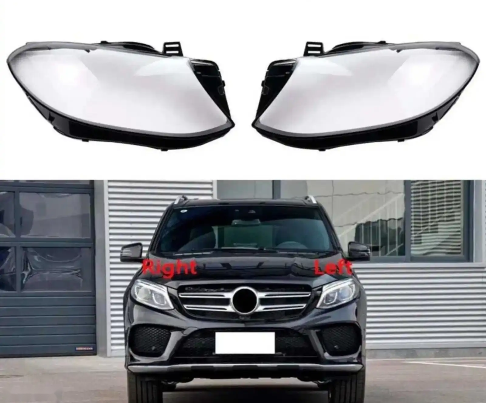 Стекло фары Mercedes Benz GLE W166 2015-2019 — миниатюра 1