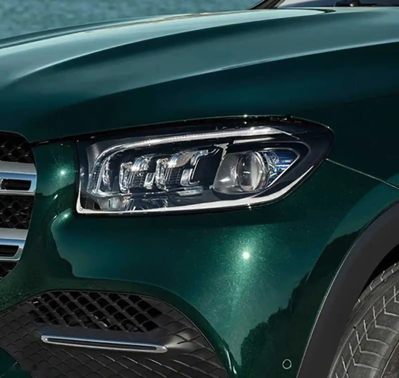 Стекло фары от Mercedes GLS 167 2019-2023 — миниатюра 3