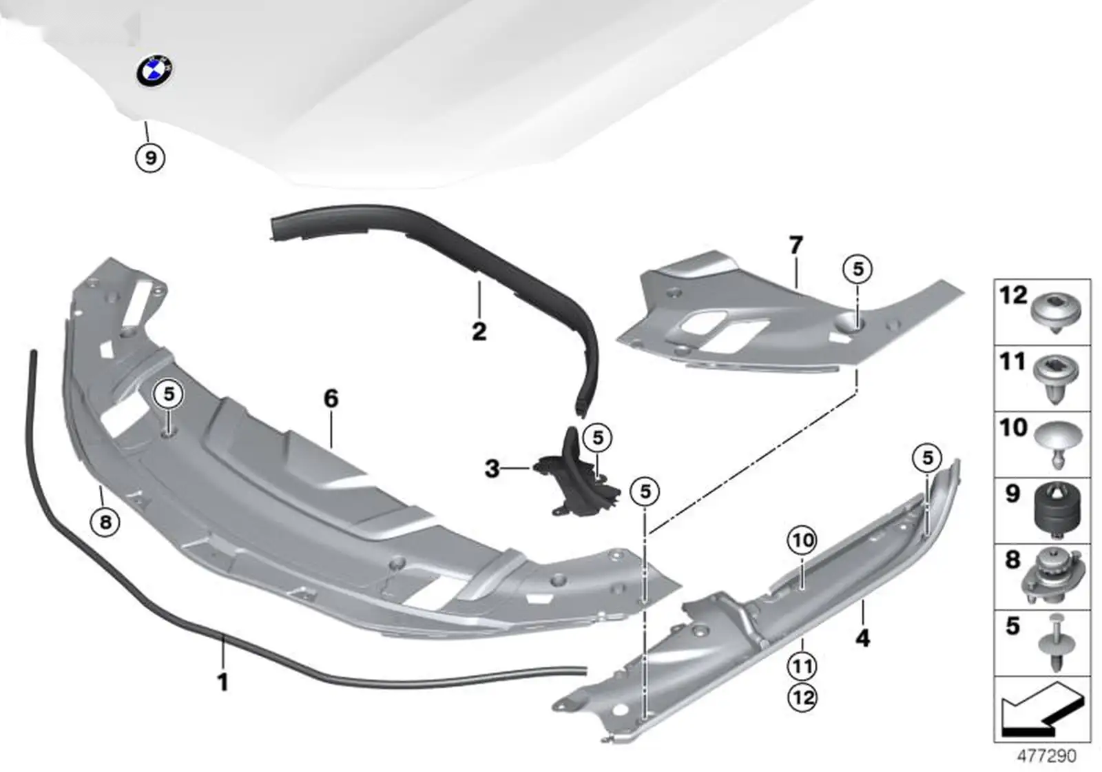 Уплотнитель капота на BMW G30 -G12 — миниатюра 1