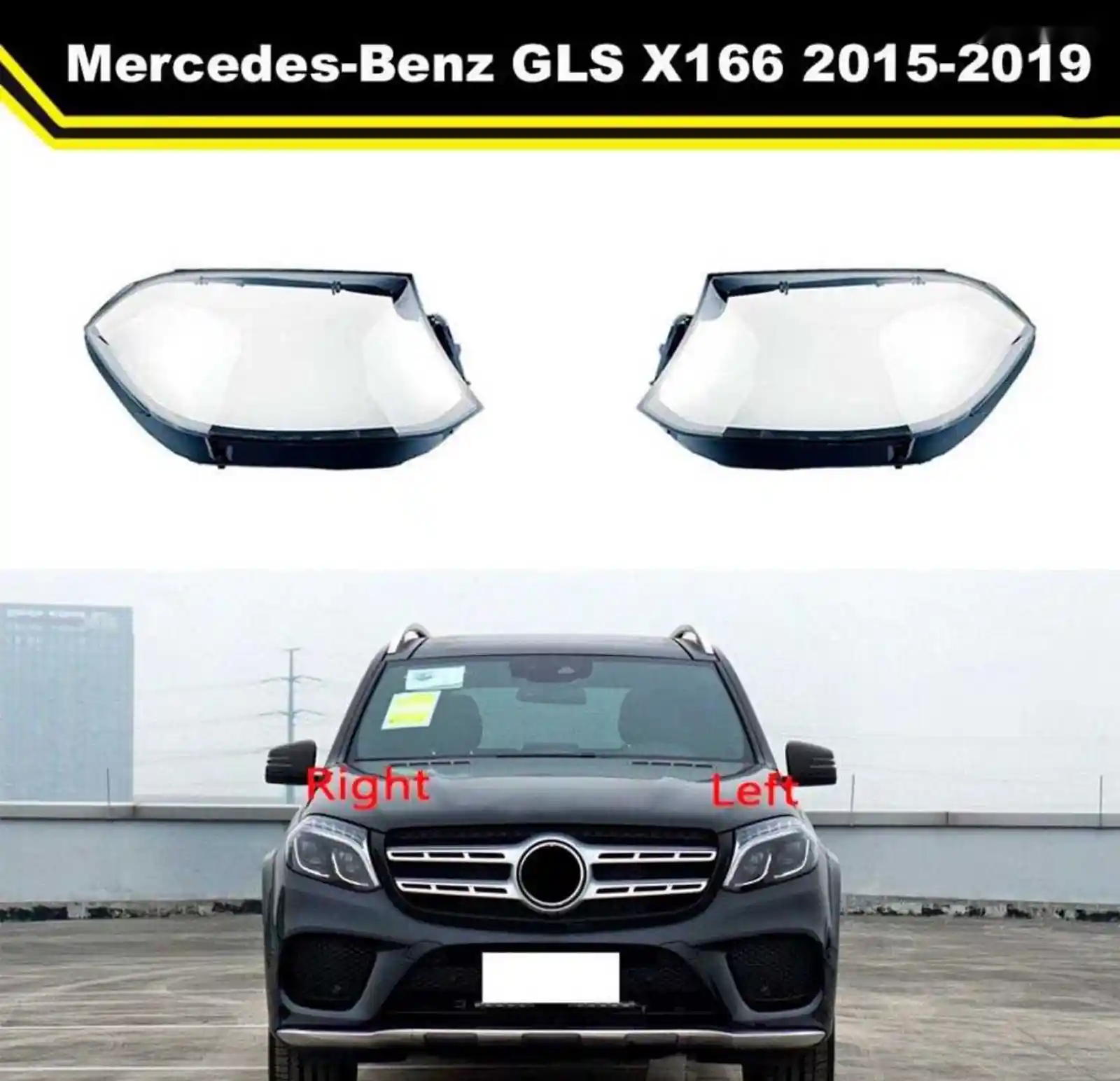 Стекло фары Mercedes GLS 166 2015-2019 — миниатюра 1