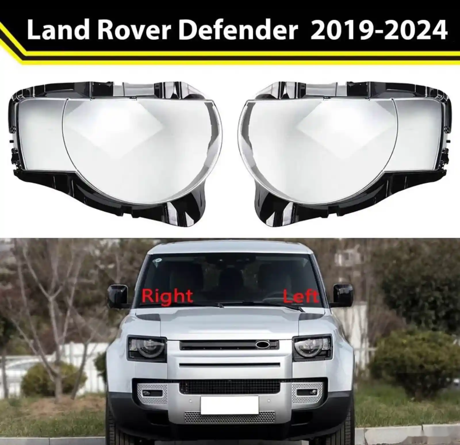 Стекло фары для Range Rover Defender 2019-24 — миниатюра 1