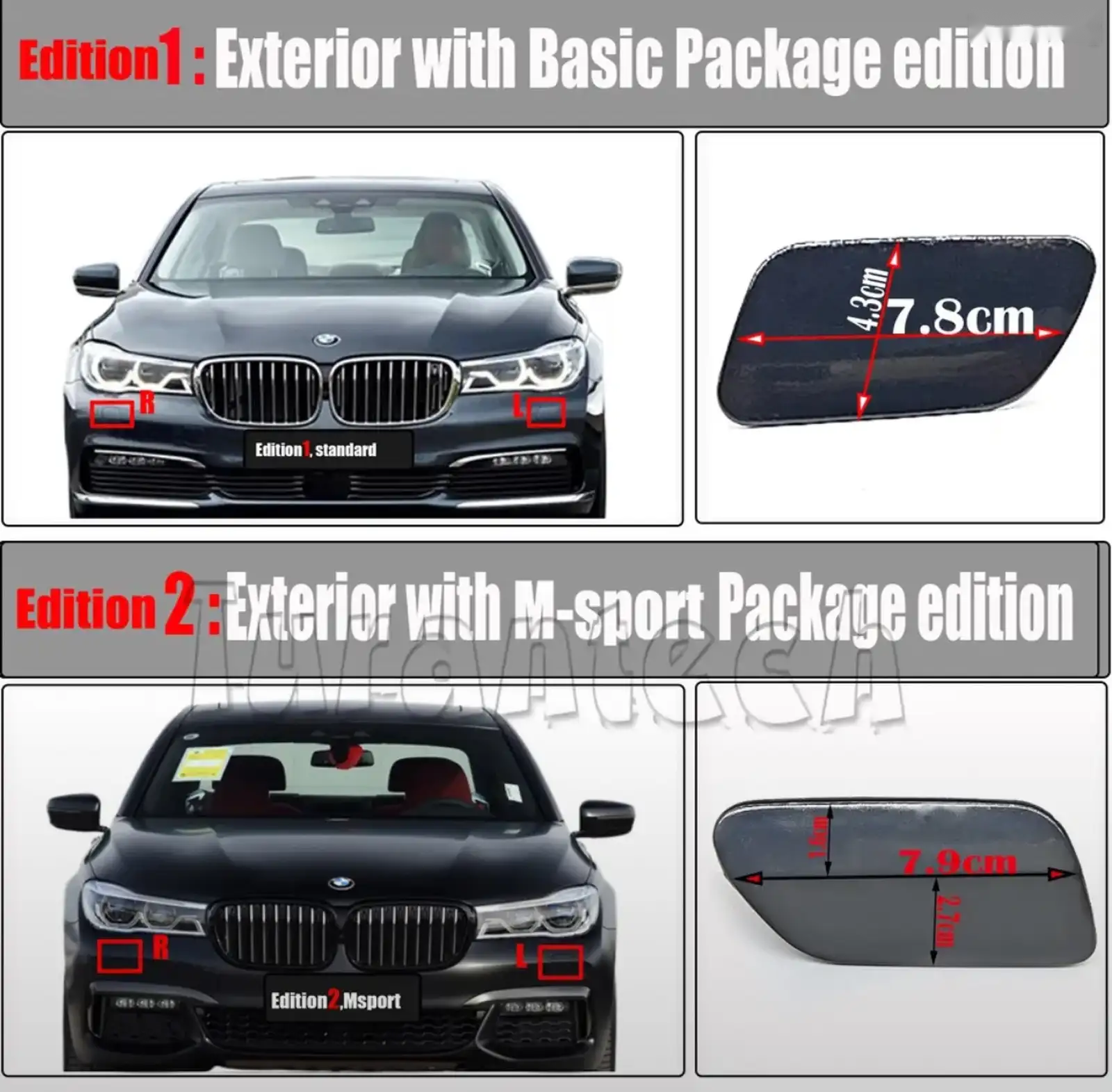 Крышка омывателя фар Bmw G12 M — миниатюра 1