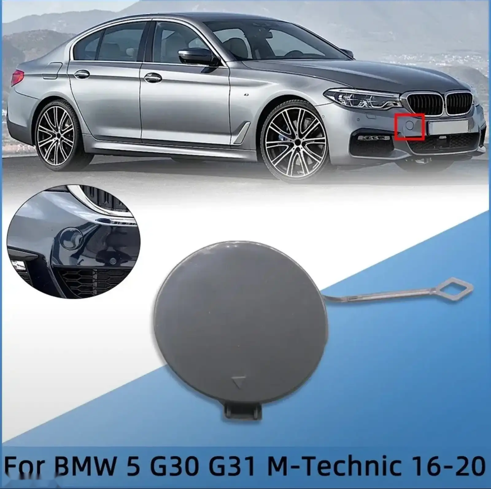 Крышка буксировки переднего бампера BMW G30 M — миниатюра 1