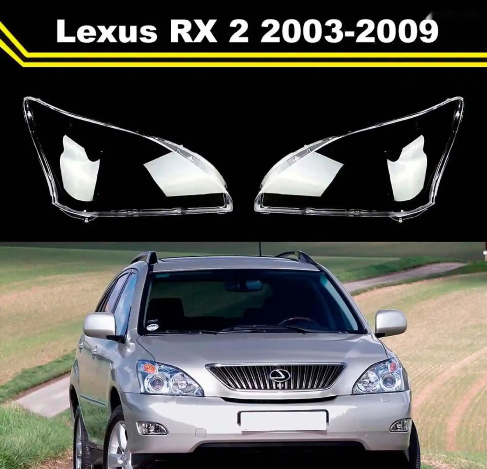 Стекло фары Lexus Rx 2003-2009 — миниатюра 1