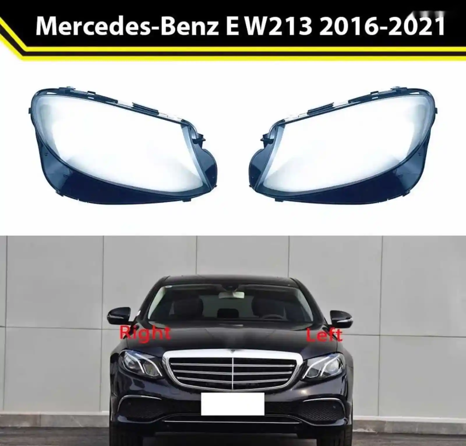 Стекло фары Mercedes E W213 2016-2021 — миниатюра 1