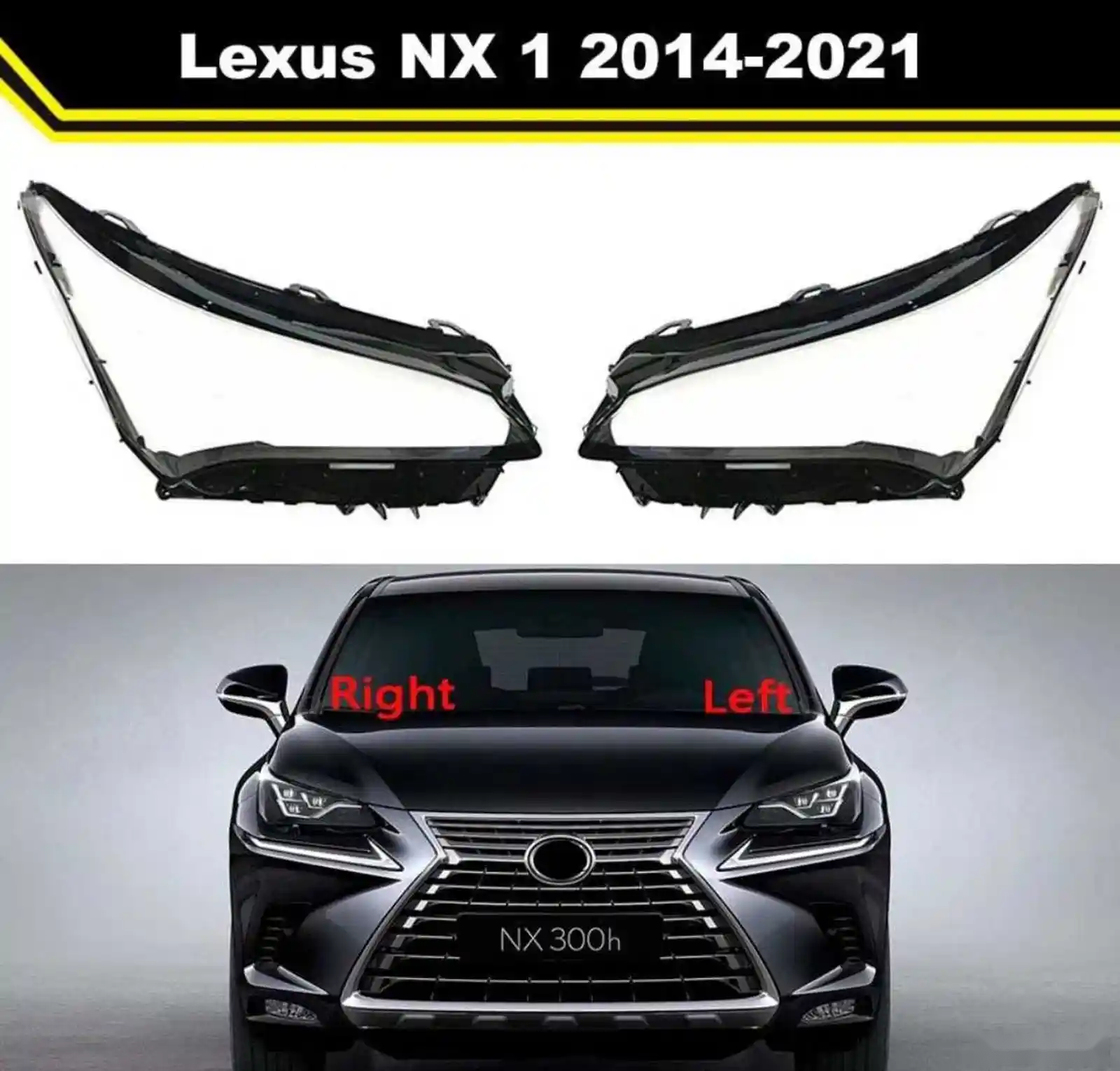 Стекло фары Lexus NX 2014-2021 — миниатюра 1
