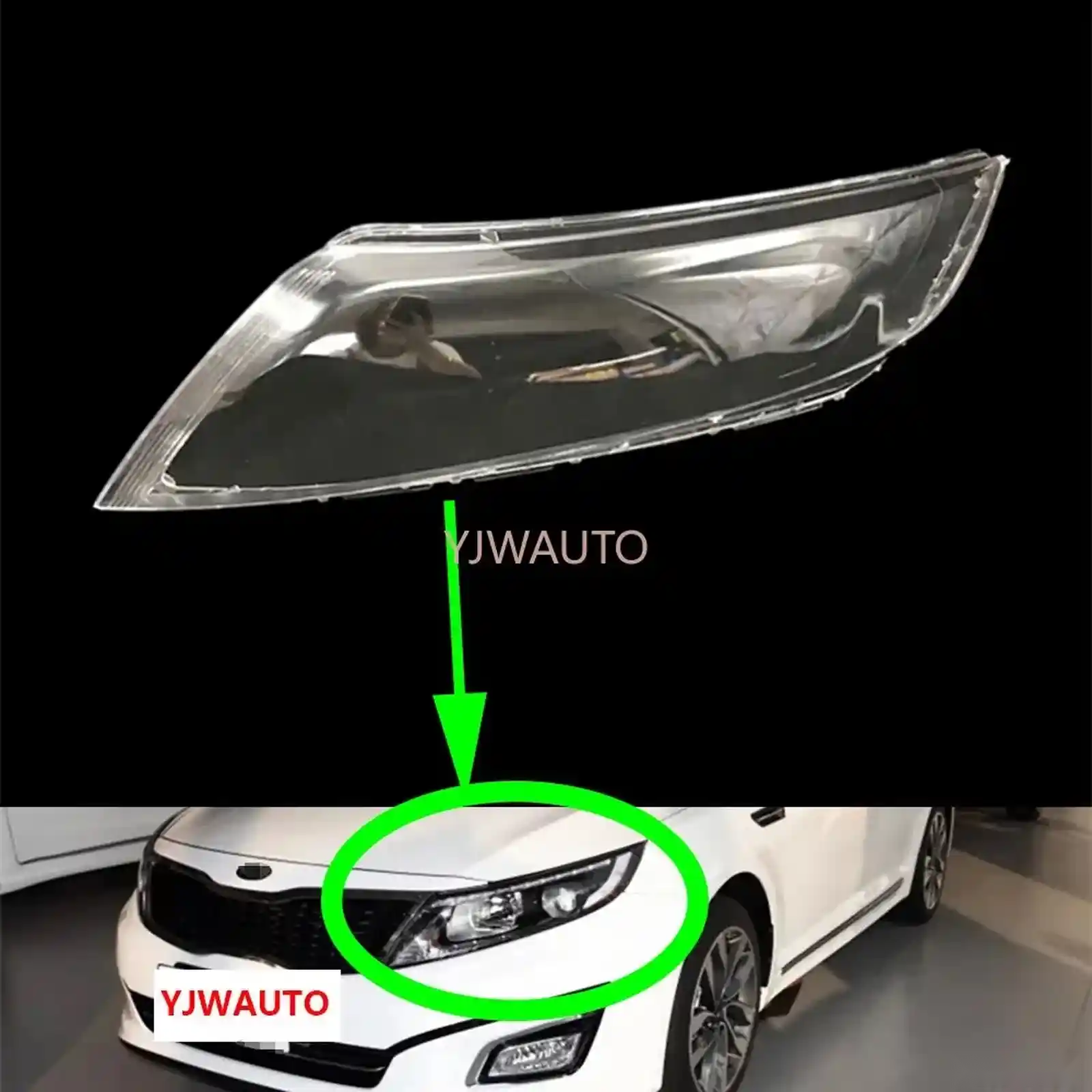 Стекло фары KIA K5 2009-2013 — миниатюра 2