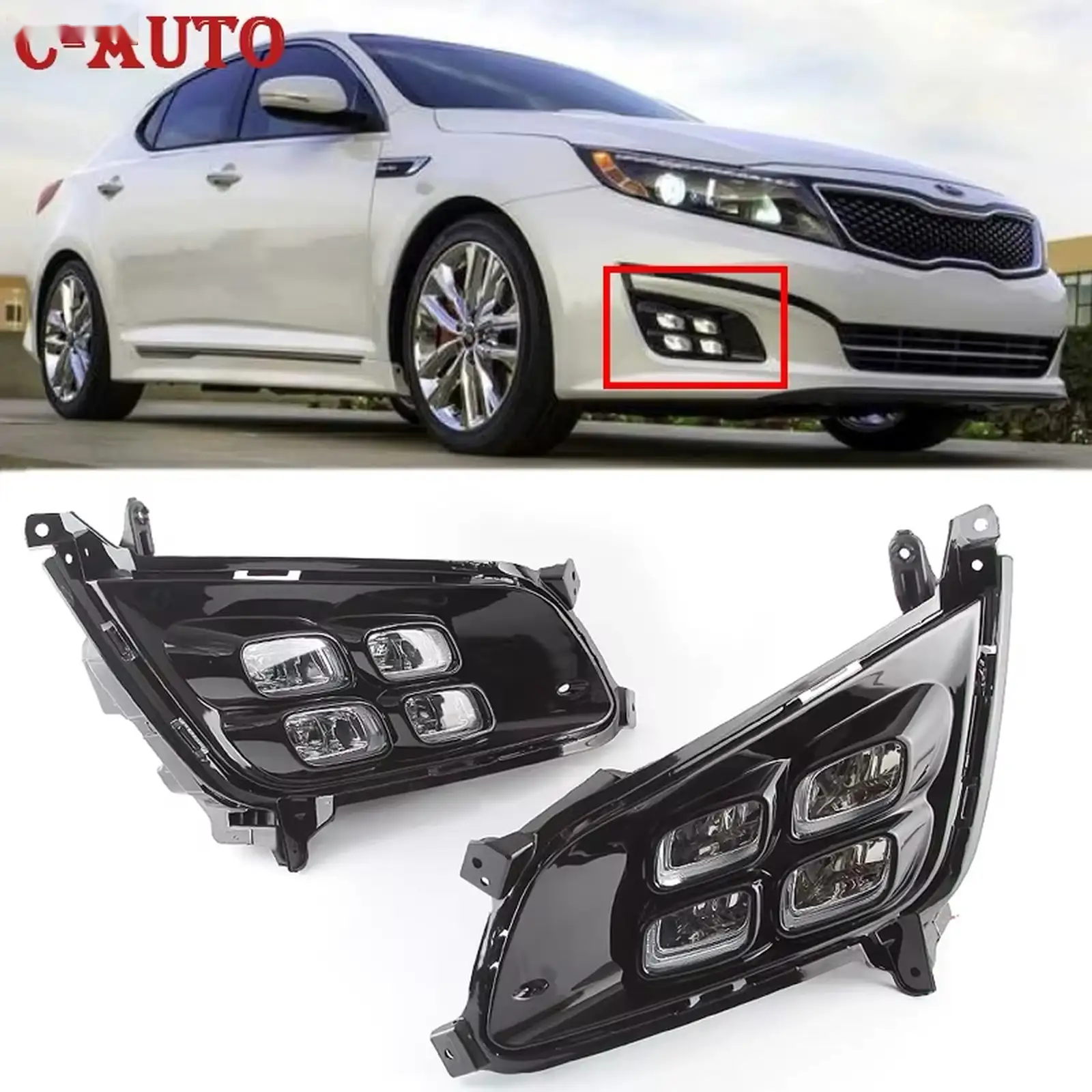 Галоген противотуманный фар от Kia k5 optima — миниатюра 1