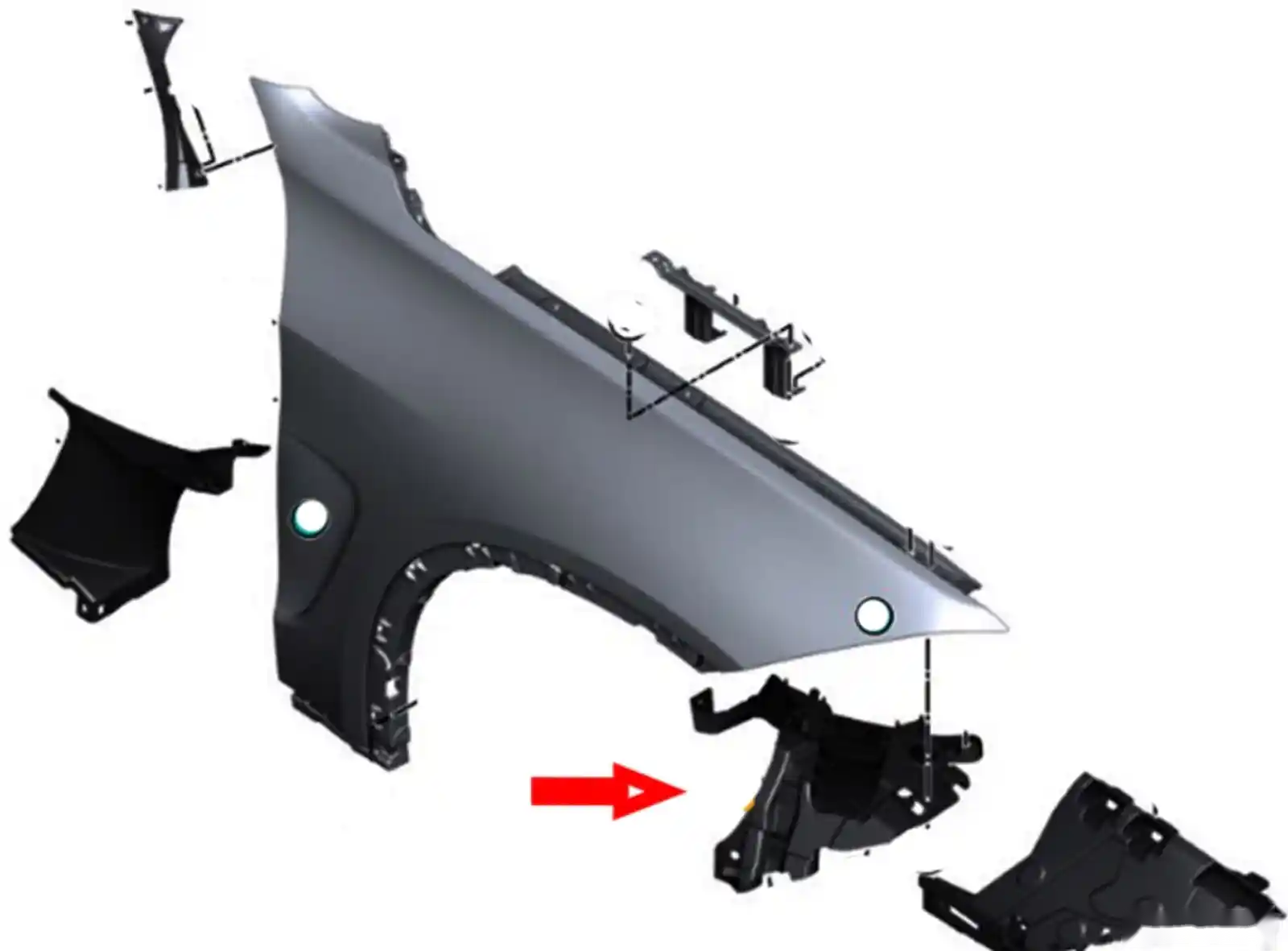 Крепление крыла BMW X5 F15 X6 F16 F85 F86 — миниатюра 1