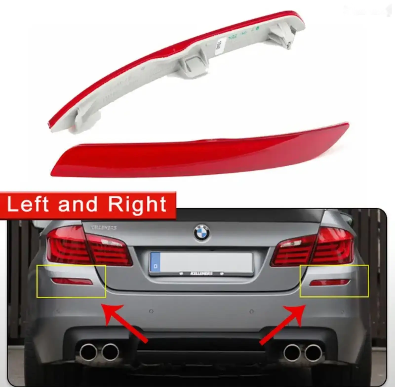 Отражатель заднего бампера BMW F10 M катафор — миниатюра 1