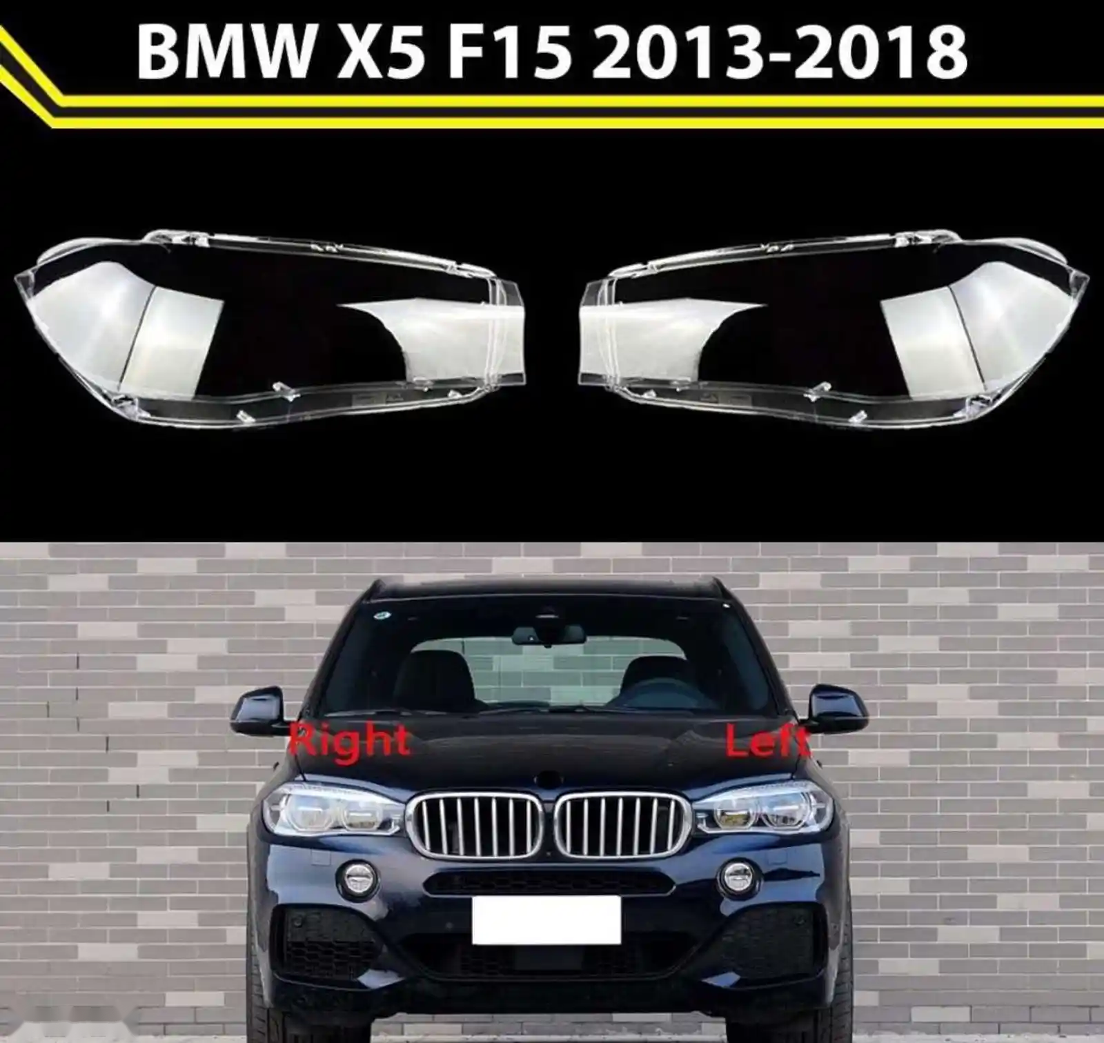 Стекло фары BMW X5 F15 2013-2018 — миниатюра 1