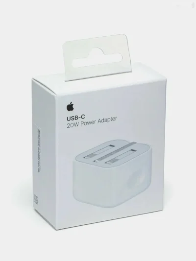 Адаптери аслии Apple 20W USB-C Power Adapter бо вилкаи ҷамшаванда folding pin