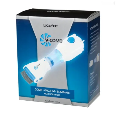 Шонаи вакуумии зидди шапуш ва ришк Licetec V-Comb Аслӣ