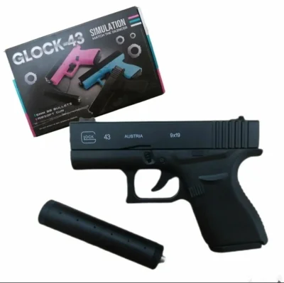 Пистолет игрушечный железный Glock 43 — миниатюра 1
