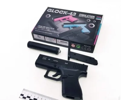 Пистолет игрушечный железный Glock 43 — миниатюра 3