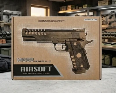 Игрушечный пистолет металлический м688 — миниатюра 3