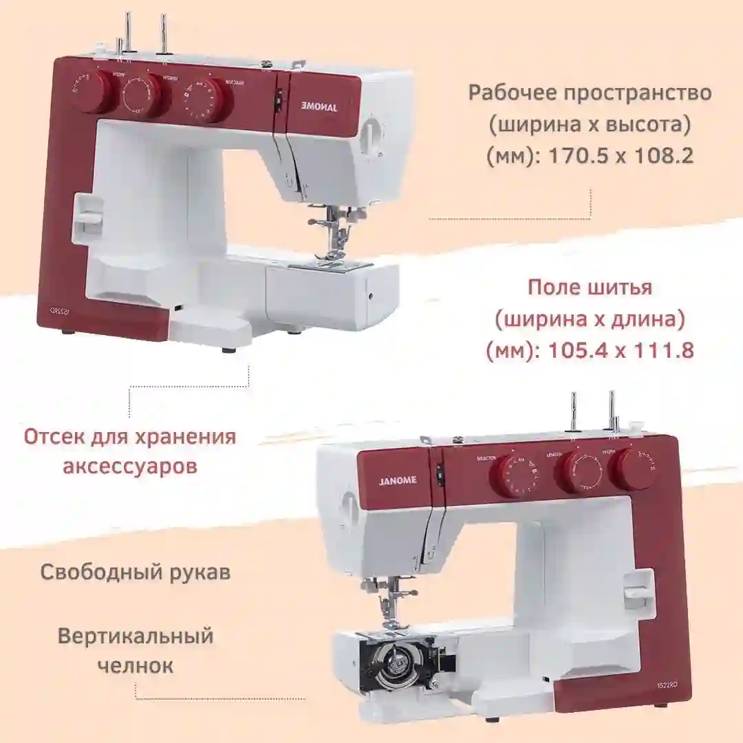 мошинаи Дузандаги JANOME 1522