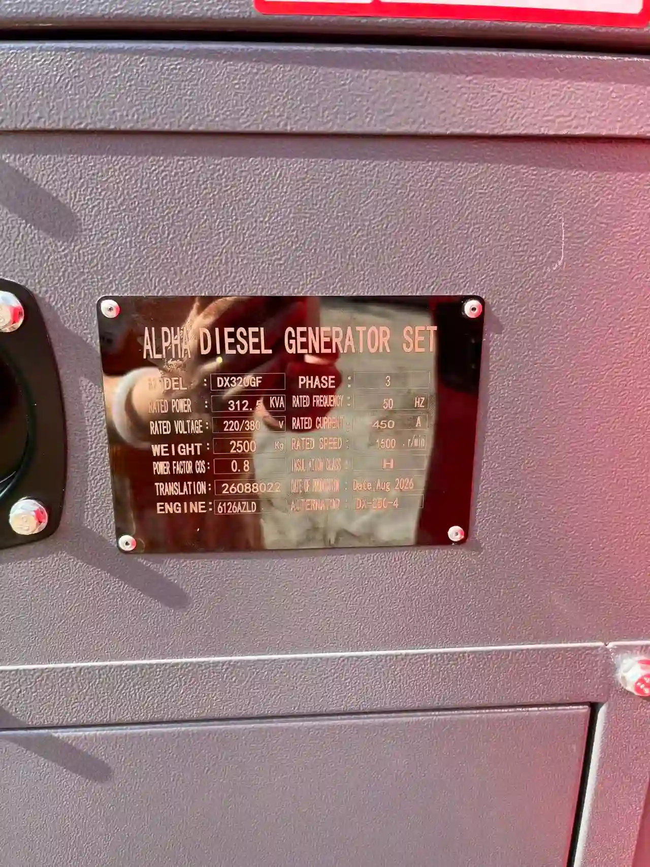 Дизельный генератор Alpha&Gen  250кВТ 312.5кВА