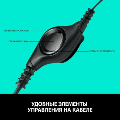 Проводная компьютерная гарнитураLogitech H390 — миниатюра 4