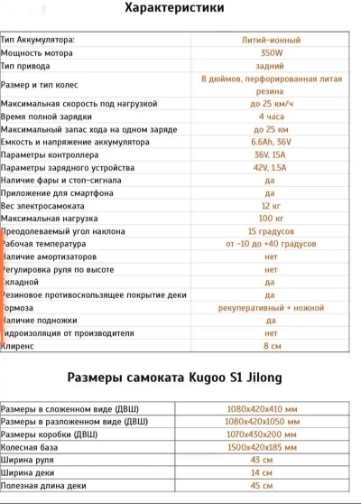 Электросамокат Kugoo S1 — миниатюра 4