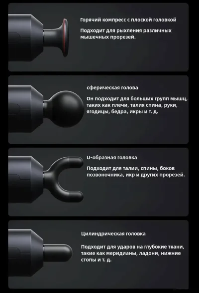 Массажёр Mijia Smart Fascial Gun H3 — миниатюра 7
