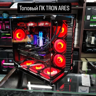 Игровой Мощный Компьютер TRON ARES Core i9-14900Kf 64Gb ssd 512gb Asus Rtx 5070 — миниатюра 1