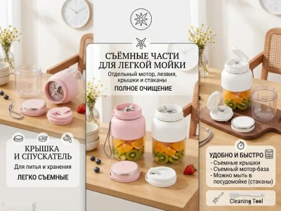 Портативный беспроводной блендер-стакан Portable Juicer Cup. — миниатюра 2