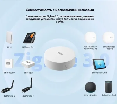 Датчик температуры и влажности Sonoff - ZigBee — миниатюра 4