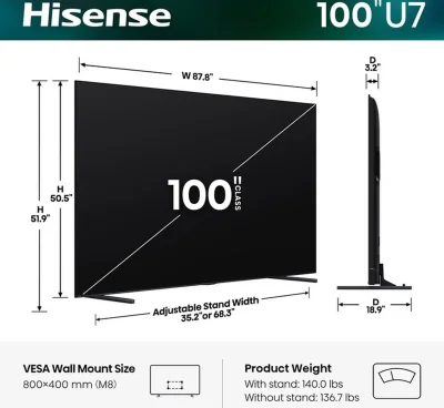 Телевизор Hisense U7 100