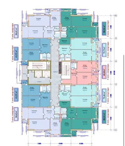 1-комн. квартира, 7 этаж, 73 м², Исмоили Сомони, Мехргон — миниатюра 4