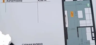 1-комн. квартира, 14 этаж, 46 м², 82мкр — миниатюра 7
