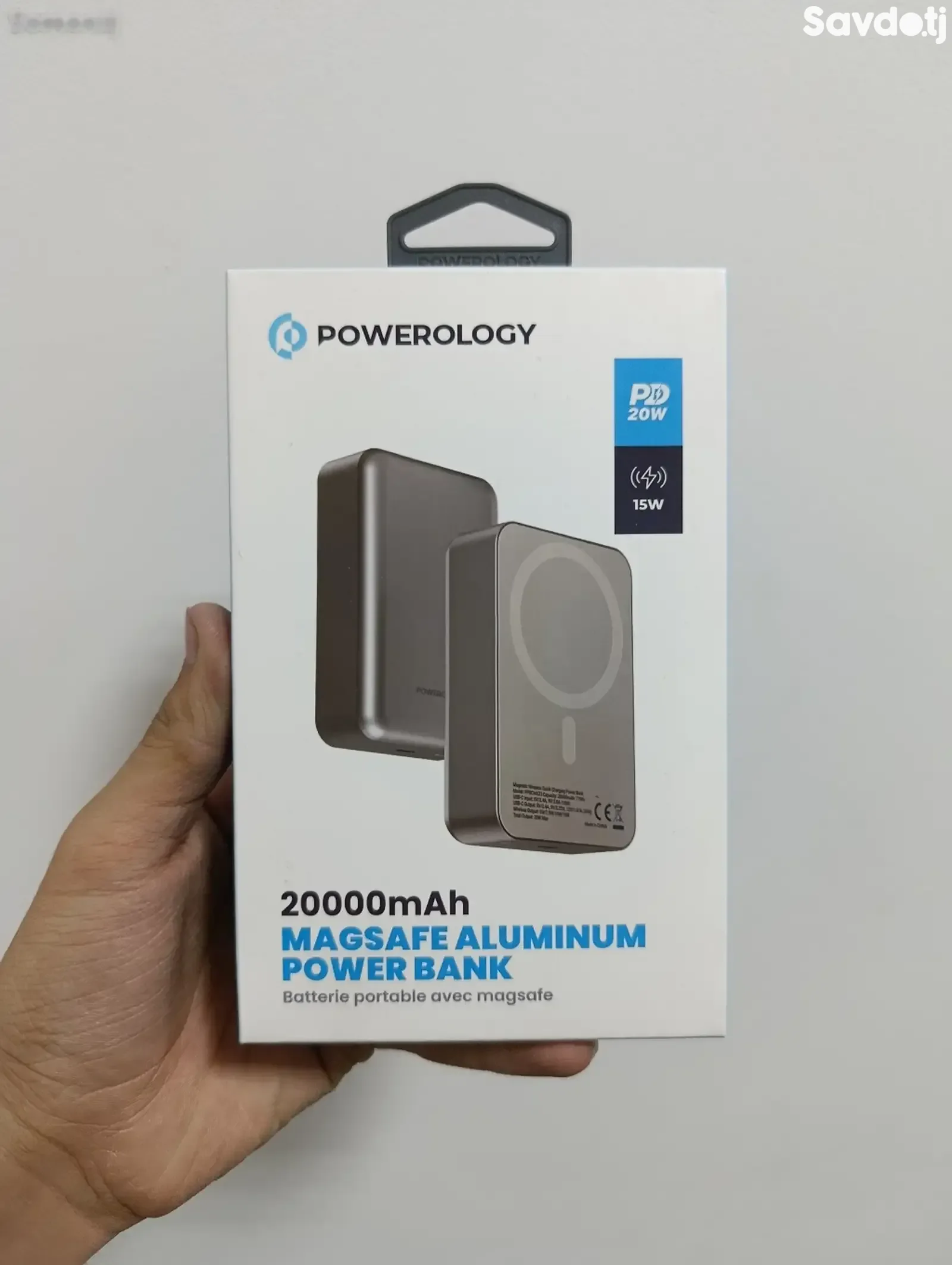 Повербанк Powerology 20000 mAh 20W PD & 15W Magsafe Desert Titanium