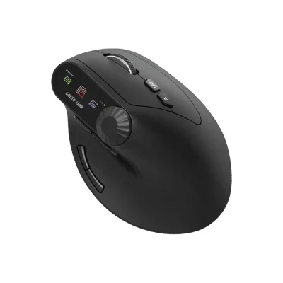 Эргономичная вертикальная мышь Green Lion Smart OLED Vertical Mouse черный