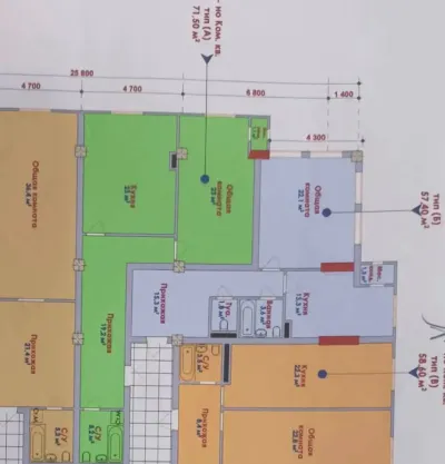 2-комн. квартира, 4 этаж, 71 м², Шохмансур — миниатюра 10