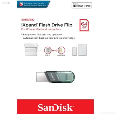 Флеш накопитель для iPhone SanDisk iXpand Flash Drive Flip 64GB
